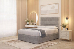 Somnior Beds Somnior Chambery Grey Tweed Hybrid Pocket Sprung Orthopaedic Divan Bed Set With Upholstered Headboard - thumbnail 4