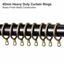 Homeelabador 45mm Extra Large Brass Colour Pole Curtain Rings With Eyelet - Pack Of 48 - thumbnail 3