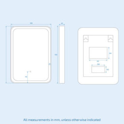 Nes Home Bathroom Led Mirror Demister Touch Sensor 500 X 700mm Brushed Brass - thumbnail 8