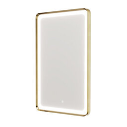 Nes Home Bathroom Led Mirror Demister Touch Sensor 500 X 700mm Brushed Brass - thumbnail 7