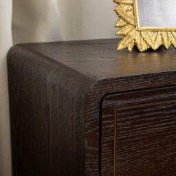 Melody Maison Pair Of Dark Wood 2 Drawer Bedside Tables - Kingsley Range - thumbnail 3