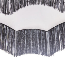 Happy Homewares Traditional Victorian Empire 40Cm Lamp Shade In Jet Black With Tassels - thumbnail 4