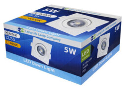 Long Life Lamps Company 5W Adjustable Square Led Recessed Ceiling Downlight 6000K Cls5 - thumbnail 9