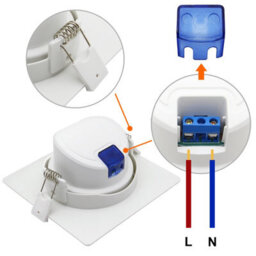 Long Life Lamps Company 5W Adjustable Square Led Recessed Ceiling Downlight 6000K Cls5 - thumbnail 4