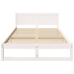 Berkfield Bed Frame White Wood 120 X 200 Cm Durable Minimalist Bed Frame - thumbnail 6