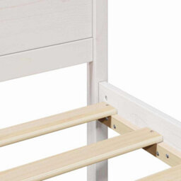 Berkfield Bed Frame White Wood 120 X 200 Cm Durable Minimalist Bed Frame - thumbnail 9