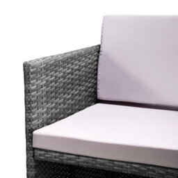 Home Detail 10 Seater Outdoor Rattan Cube Dining Set, Grey Rattan - thumbnail 8