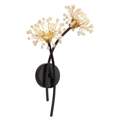 Luminosa Lighting Luminosa Fiore Wall Lamp Matt Black 2X G9 - image 1