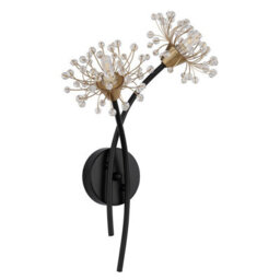 Luminosa Lighting Luminosa Fiore Wall Lamp Matt Black 2X G9 - thumbnail 2