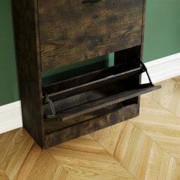 Lassic Vida Designs 3 Drawer Shoe Cabinet, Dark Wood - thumbnail 6