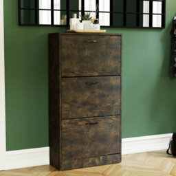 Lassic Vida Designs 3 Drawer Shoe Cabinet, Dark Wood - thumbnail 1