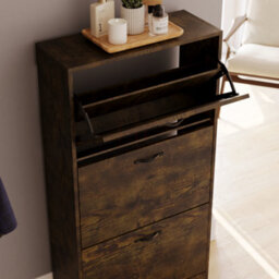 Lassic Vida Designs 3 Drawer Shoe Cabinet, Dark Wood - thumbnail 5