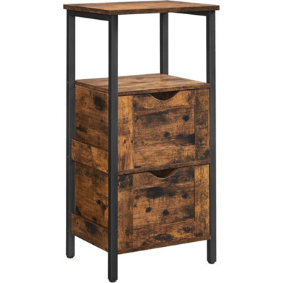 Rustic Bathroom Storage Cabinet With Adjustable Drawers Shelves - image 1