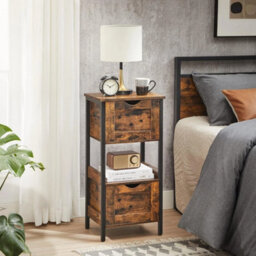 Rustic Bathroom Storage Cabinet With Adjustable Drawers Shelves - thumbnail 3
