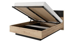 Arte Tally Contemporary Ottoman Bed Frame Eu King Size Artisan Oak Effect & Anthracite (L)2100mm (H)1040mm (W)1630mm - thumbnail 2