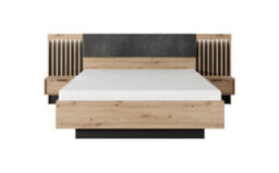 Arte Tally Contemporary Ottoman Bed Frame Eu King Size Artisan Oak Effect & Anthracite (L)2100mm (H)1040mm (W)1630mm - thumbnail 5