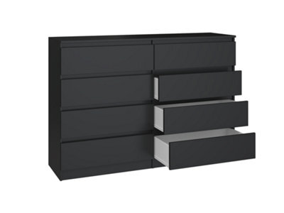 M8 140 Large Malwa Chest Of Drawers Black - image 1