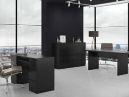 M8 140 Large Malwa Chest Of Drawers Black - thumbnail 4