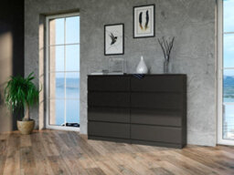M8 140 Large Malwa Chest Of Drawers Black - thumbnail 3