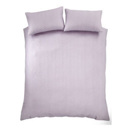 Catherine Lansfield Heatset Wave Lilac Duvet Cover Set Single Bedding Set - thumbnail 5