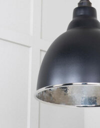 From the Anvil Hammered Nickel Brindley Pendant In Elan Black - thumbnail 6
