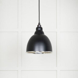 From the Anvil Hammered Nickel Brindley Pendant In Elan Black - thumbnail 1