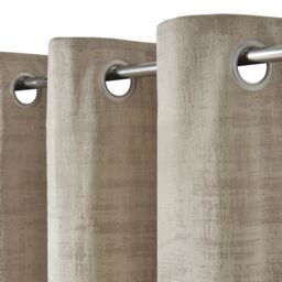 GoodHome Ruvor Beige Plain Woven Lined Eyelet Curtain (W)167Cm (L)183Cm, Pair - thumbnail 5