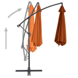 Berkfield Cantilever Umbrella With Aluminium Pole Terracotta 300 Cm - thumbnail 4