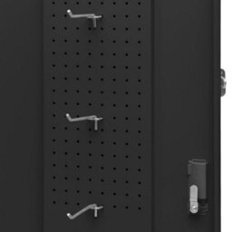 Walplus Anthracite Saddle Cabinet With Rack, Shelves & Hooks 53X53X140 Cm Steel - thumbnail 7
