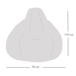 rucomfy Beanbags Rucomfy Indoor Or Outdoor Water Resistant Extra Large Adult Classic Beanbag - Red Bean Bag Chair - thumbnail 3