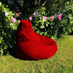 rucomfy Beanbags Rucomfy Indoor Or Outdoor Water Resistant Extra Large Adult Classic Beanbag - Red Bean Bag Chair - thumbnail 1