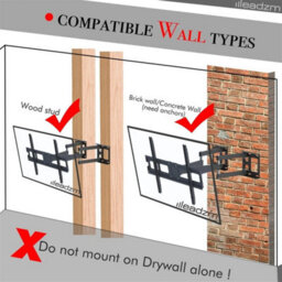 "32""-70"" Corner Full Motion Articulating Tv Wall Mount Bracket 50Kg  600X400" - thumbnail 3