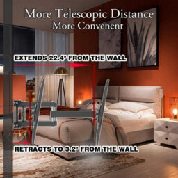 "32""-70"" Corner Full Motion Articulating Tv Wall Mount Bracket 50Kg  600X400" - thumbnail 6