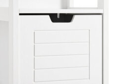 Sobuy Frg127-W, Bathroom Cabinet Storage Cabinet With 1 Shelf And 2 Drawers,white,w30Xd30Xh90 - thumbnail 4