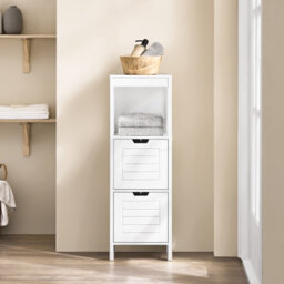 Sobuy Frg127-W, Bathroom Cabinet Storage Cabinet With 1 Shelf And 2 Drawers,white,w30Xd30Xh90 - thumbnail 9