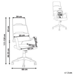 Beliani Modern Office Chair Grandiose Taupe - thumbnail 3