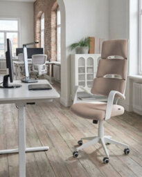 Beliani Modern Office Chair Grandiose Taupe - thumbnail 2
