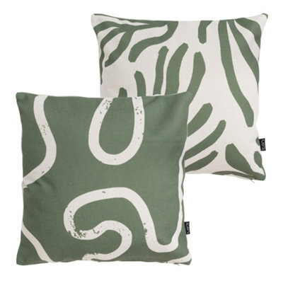 icon Cushion Indoor Outdoor, Green, Set Of 2 - image 1