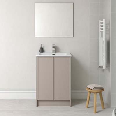 Plum&clay Jenner Light Pink Freestanding Vanity Unit & Basin Set (W)500mm (H)855mm - image 1