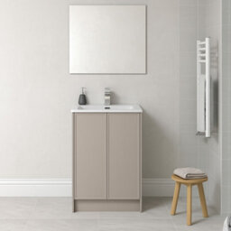 Plum&clay Jenner Light Pink Freestanding Vanity Unit & Basin Set (W)500mm (H)855mm - thumbnail 1