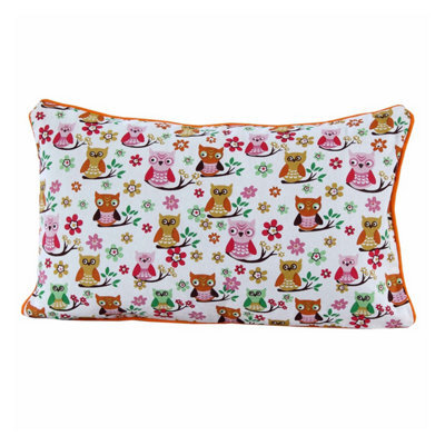 Homescapes Cotton Owls Cushion Cover, 30 X 50 Cm