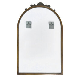 Artloge 60X94.5Cm Arched Wall Mirror Window Decorative Ornate Scroll Carved Baroque Mirror - thumbnail 4
