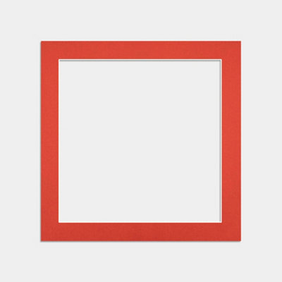 Ak Frames 50X50Cm Poppy Red Picture Mounts To Fit 40X40Cm Aperture Size - Mount Board Only (No Frame Included) - image 1