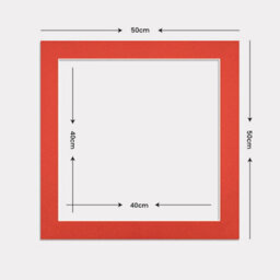 Ak Frames 50X50Cm Poppy Red Picture Mounts To Fit 40X40Cm Aperture Size - Mount Board Only (No Frame Included) - thumbnail 3