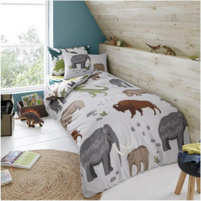 Gc Gaveno Cavailia Kids Printed Wooly Mammoth And Pals Duvet Cover Double Bedding Set - image 1