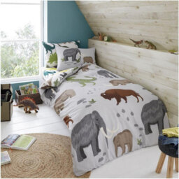 Gc Gaveno Cavailia Kids Printed Wooly Mammoth And Pals Duvet Cover Double Bedding Set - thumbnail 1