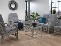 Desser Madrid Grey Lamp Table With Glass Top - Natural Rattan - thumbnail 5