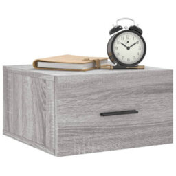 Berkfield Wall-Mounted Bedside Cabinet Grey Sonoma 35X35X20 Cm - thumbnail 3