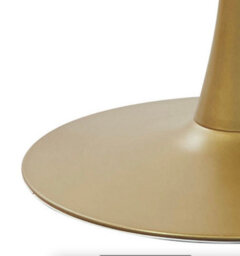 100Cm Black Round Marble Dining Table With Golden Metal Tulip Legs, Suitable For 4 Seaters - thumbnail 5