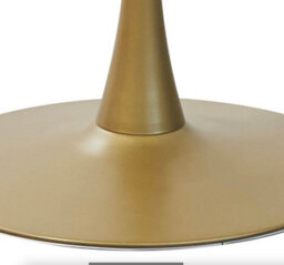 100Cm Black Round Marble Dining Table With Golden Metal Tulip Legs, Suitable For 4 Seaters - thumbnail 4